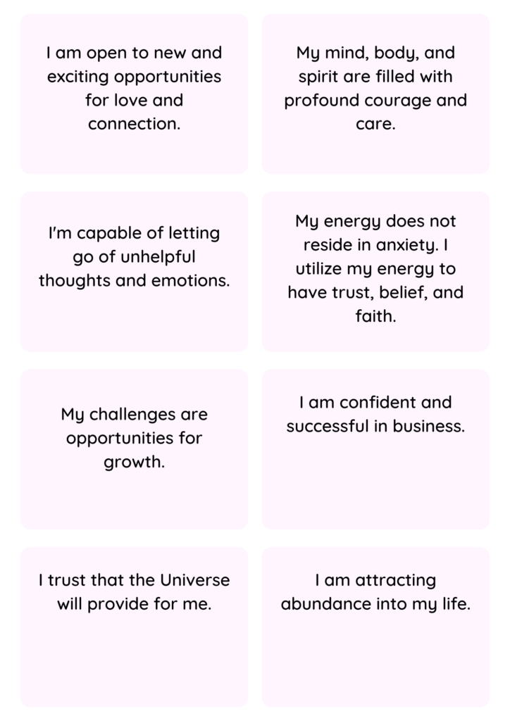 Affirmations for overcoming challenges